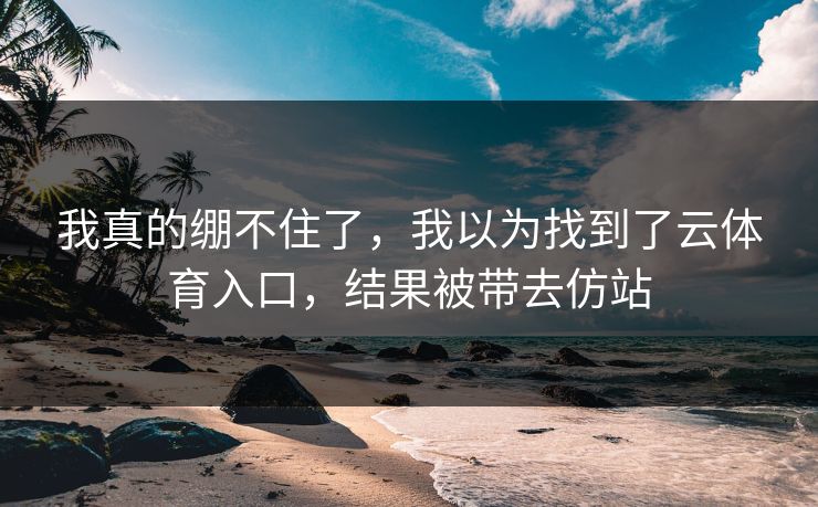 我真的绷不住了，我以为找到了云体育入口，结果被带去仿站